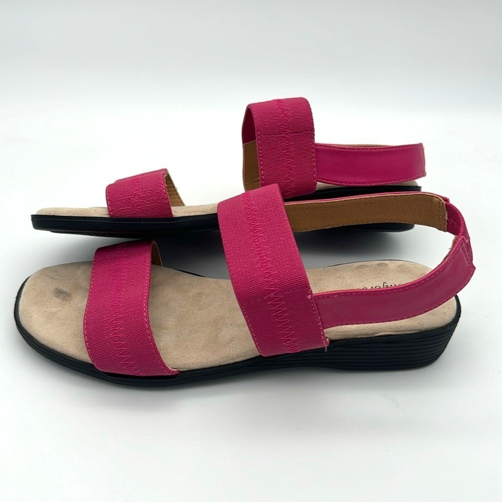 NEW Comfortview Pink Tan Black Slingback Sandals Women's Size 7.5‎